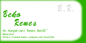 beko remes business card